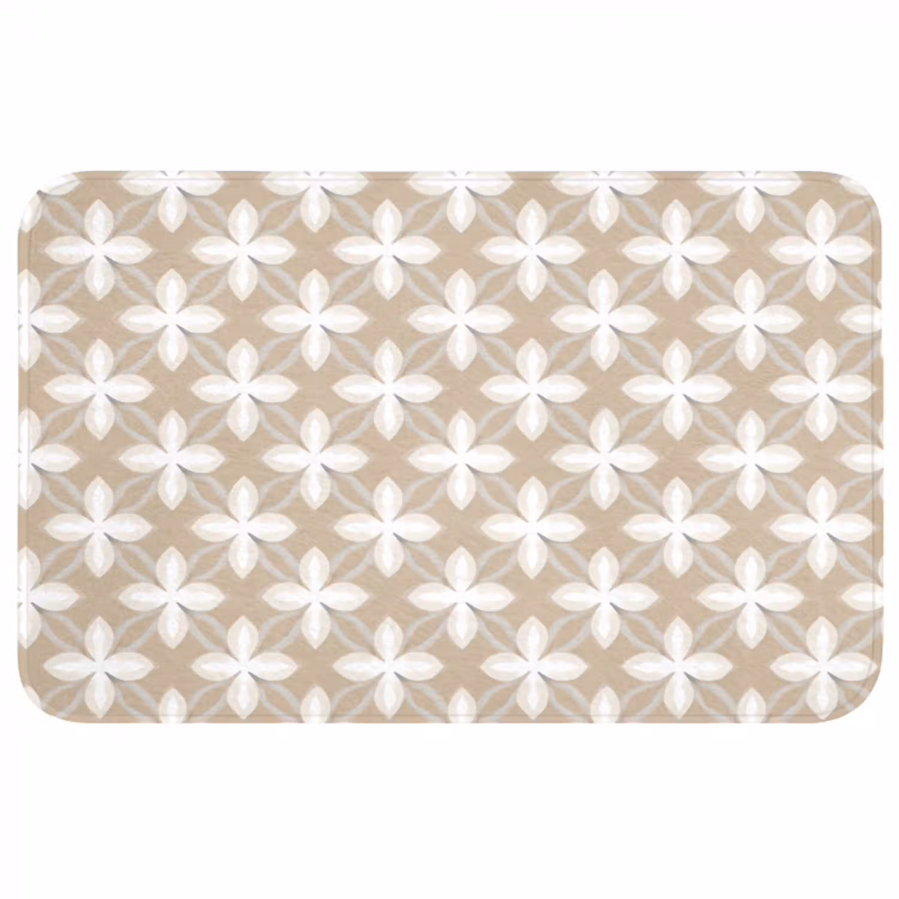 Patroon - Symmetrisch - Beige WCmat middel 1009 -3d