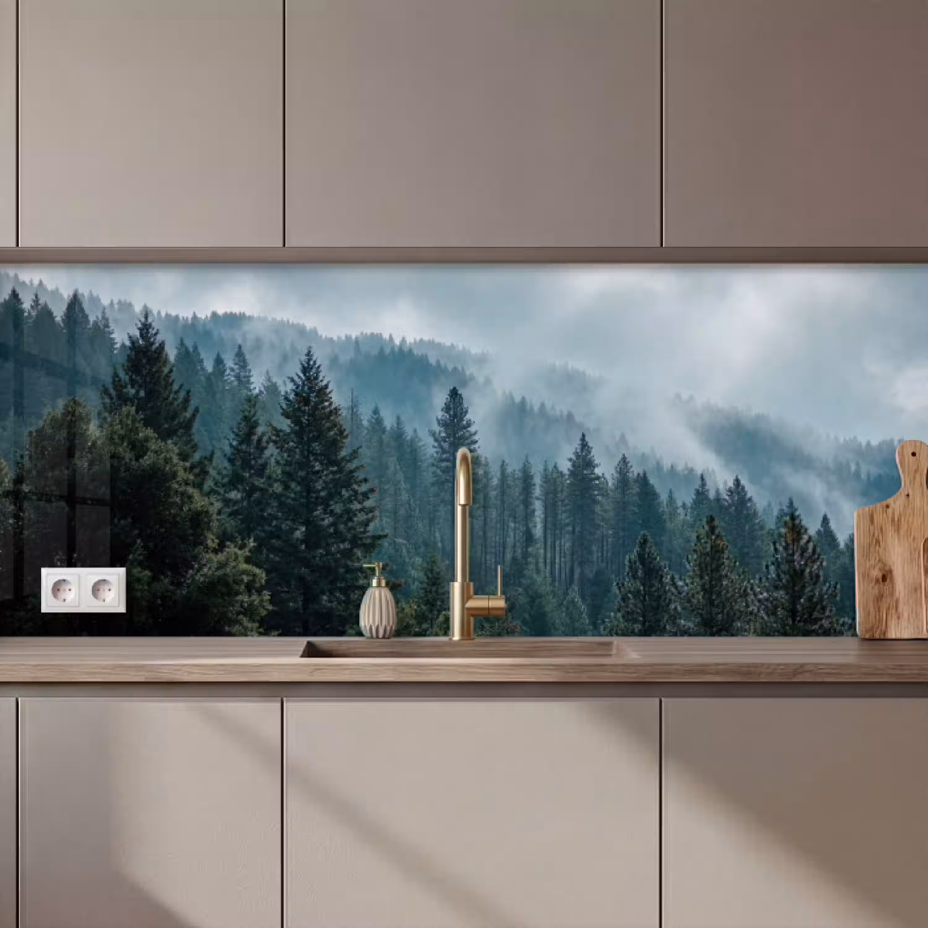 Naaldwoud - Bergen - Mist keuken achterwand 2 middel zz_3dshopping