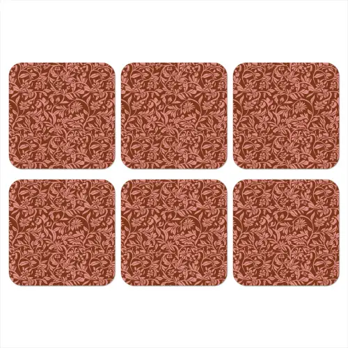 Bloemen - Print - Roze onderzetter kurk middel 366 -3d