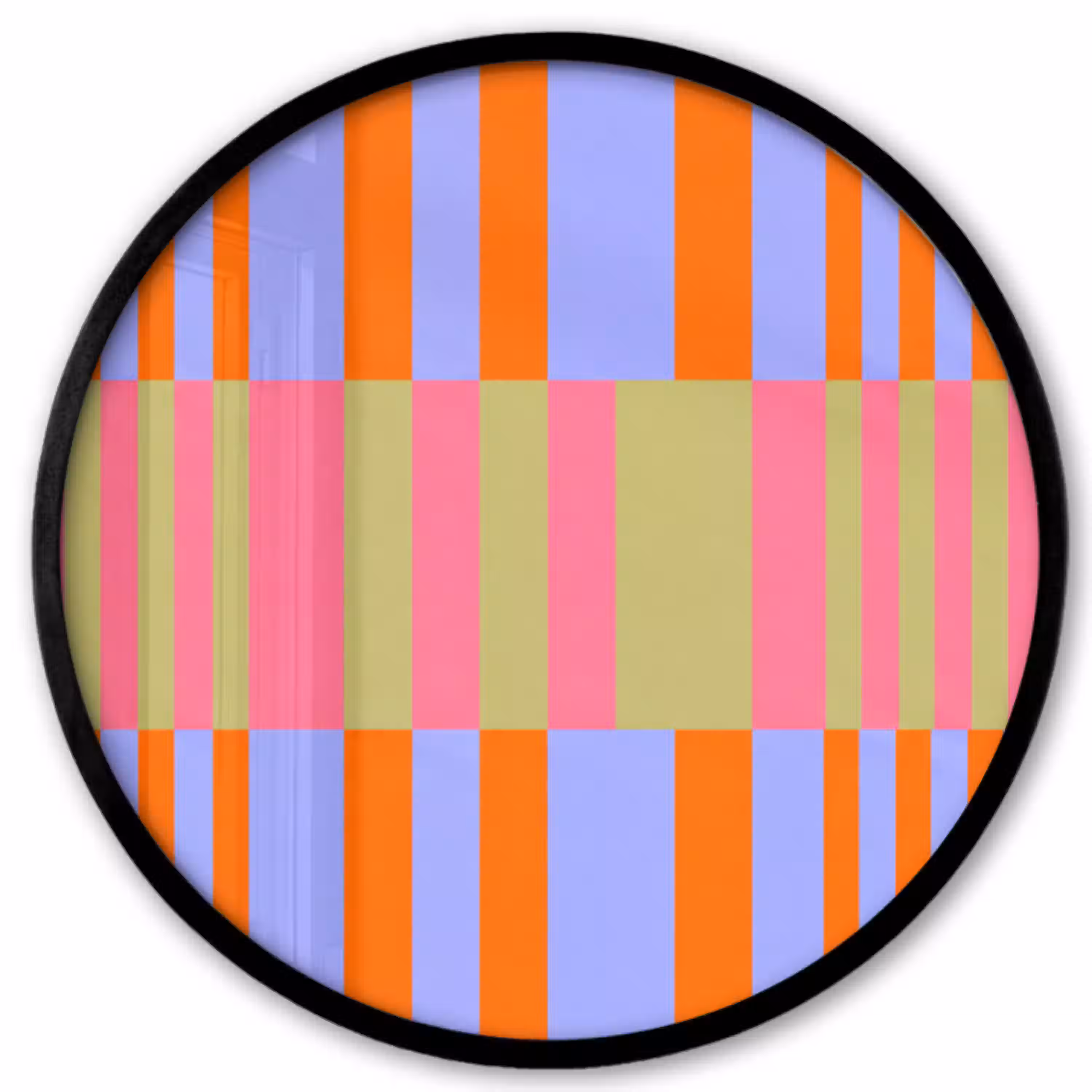 Abstract - Patroon - Geometrisch - Kleurrijk - Modern Fotolijst rond zonder passe partout klein -3d