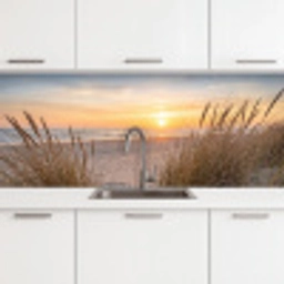 Zonsondergang - Duinen - Zee keuken achterwand 2 middel -3d