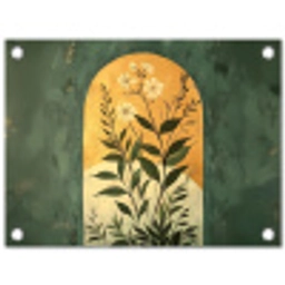 Plant - Bloemen - Wit tuinposter los doek klein -3d
