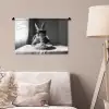 Konijn - Bunny - Zonnebril - Tafelkleed - Pasta - Schattig Wandkleed katoen klein -sfeer4