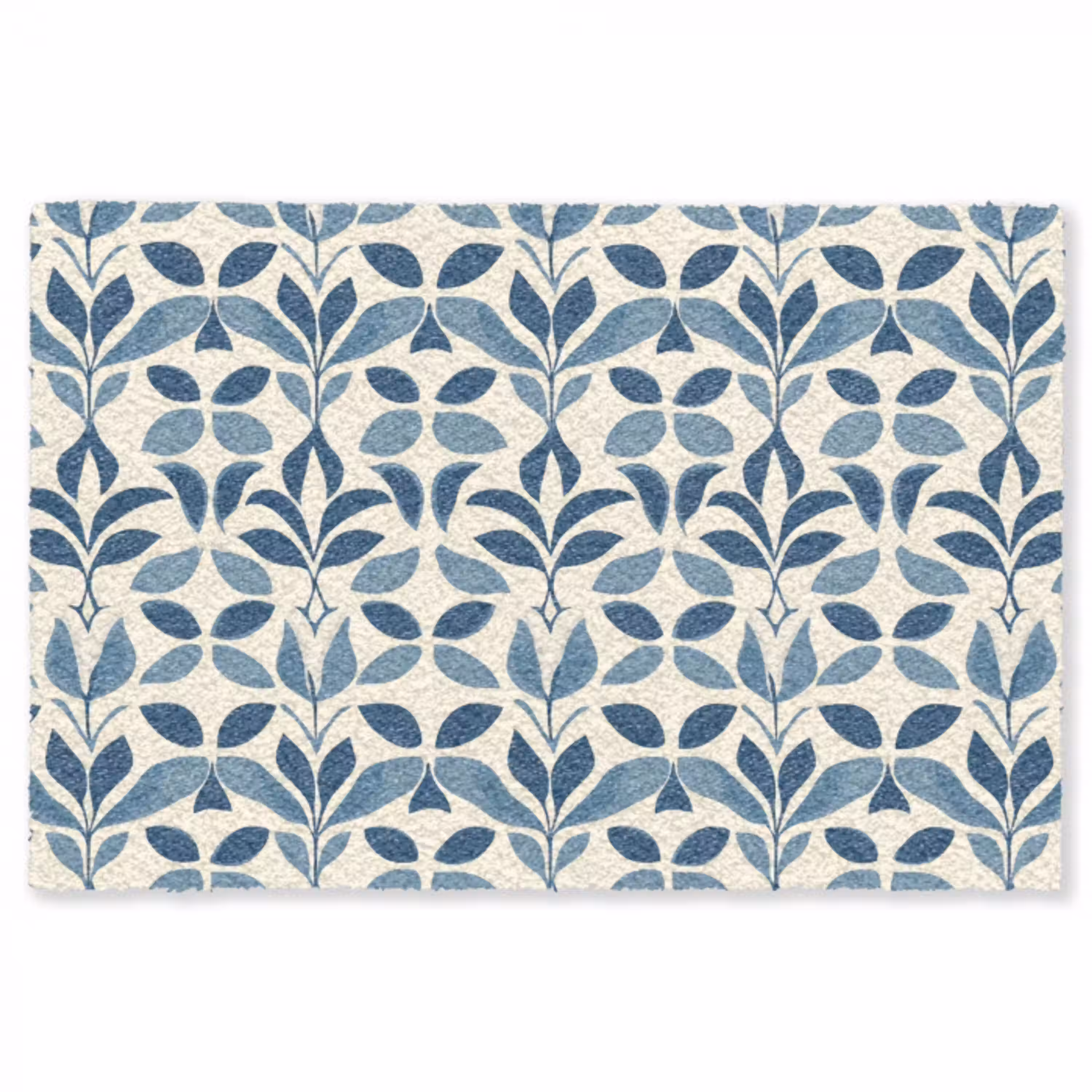 Flora - Modern - Blauw Vloerkleed Rechthoek klein 1091 -3d