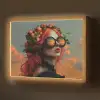 Vrouw - Kroon - Tomaat - Bascilicum - Zonnebril Light Box met batterij (Wandlamp) middel -z3d_website