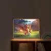 Draak - Voetbal - Vuur - Stadion Light Box met batterij (Wandlamp kind) middel -sfeer1_kind
