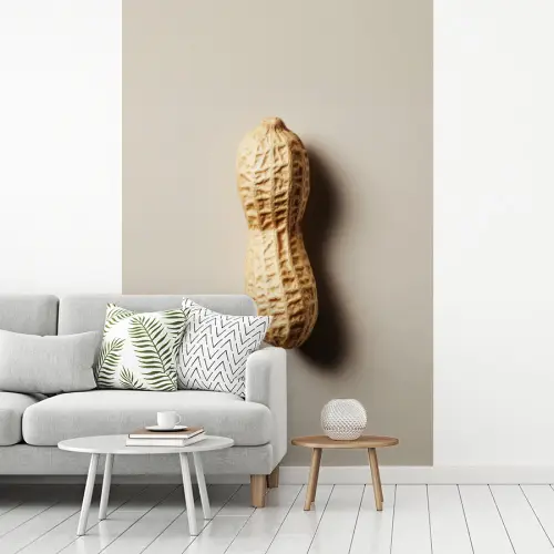 Pinda - Ruw - Beige fotobehang vinyl groot -woonkamer
