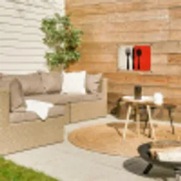 Bestek - Rood - Wit tuinposter los doek klein -sfeer4
