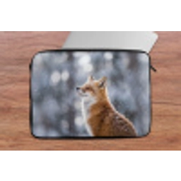 Vos - Sneeuwval - Portret - Winter - Sfeervol laptophoes neopreen klein -tafel