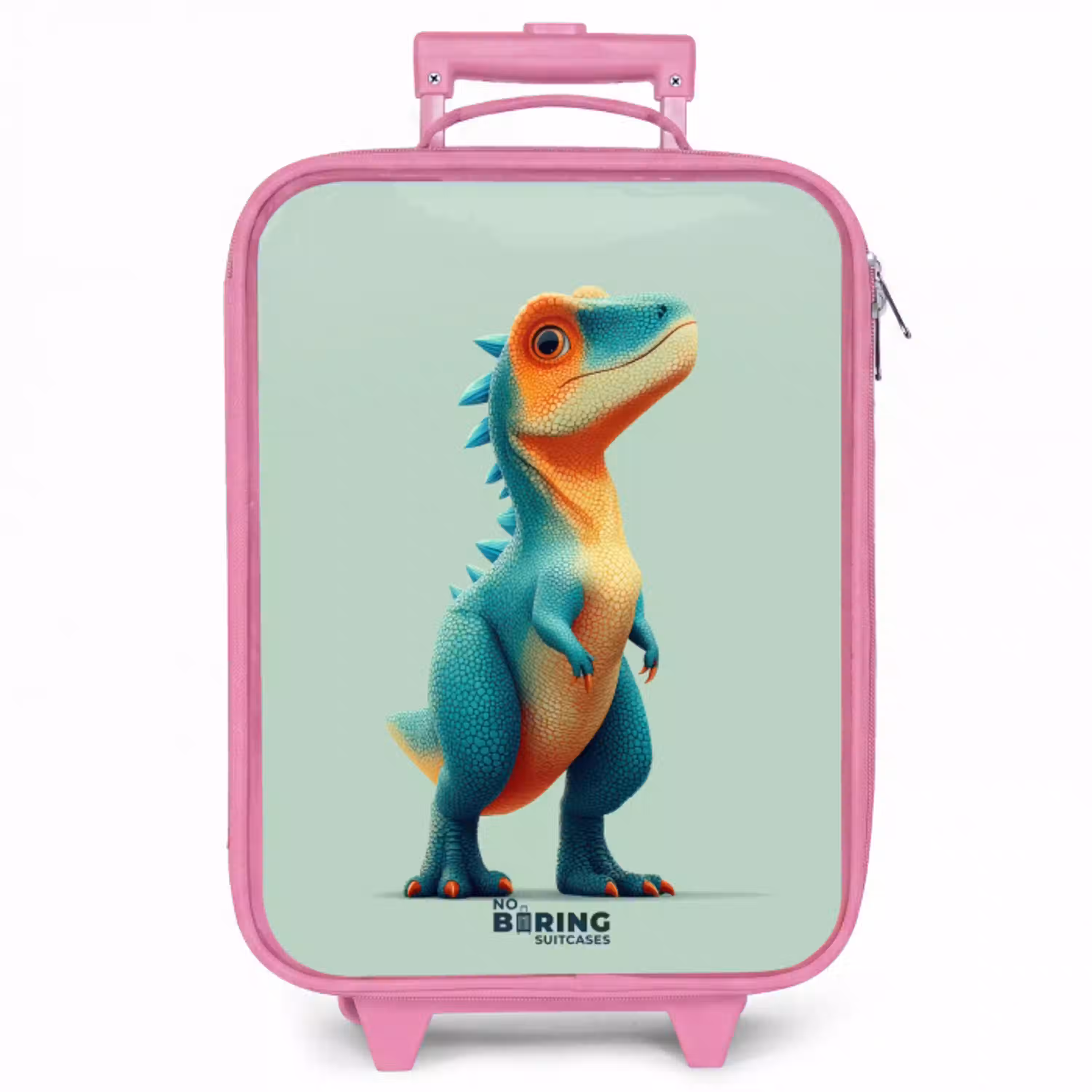 Stoere dino met grote ogen Kinderkoffer - Roze klein -zzz_website3d