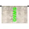 Slangenprint - SWAG - Neon - Groen Wandkleed katoen klein -zz3d