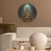 Kerstboom - Cadeau - Kerst - Winter Akoestische PET Vilt - Rond klein -sfeer1
