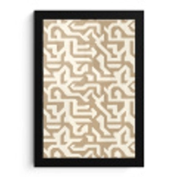 Modern - Abstract - Beige fotolijst zwart zonder passe partout klein 224 -3d