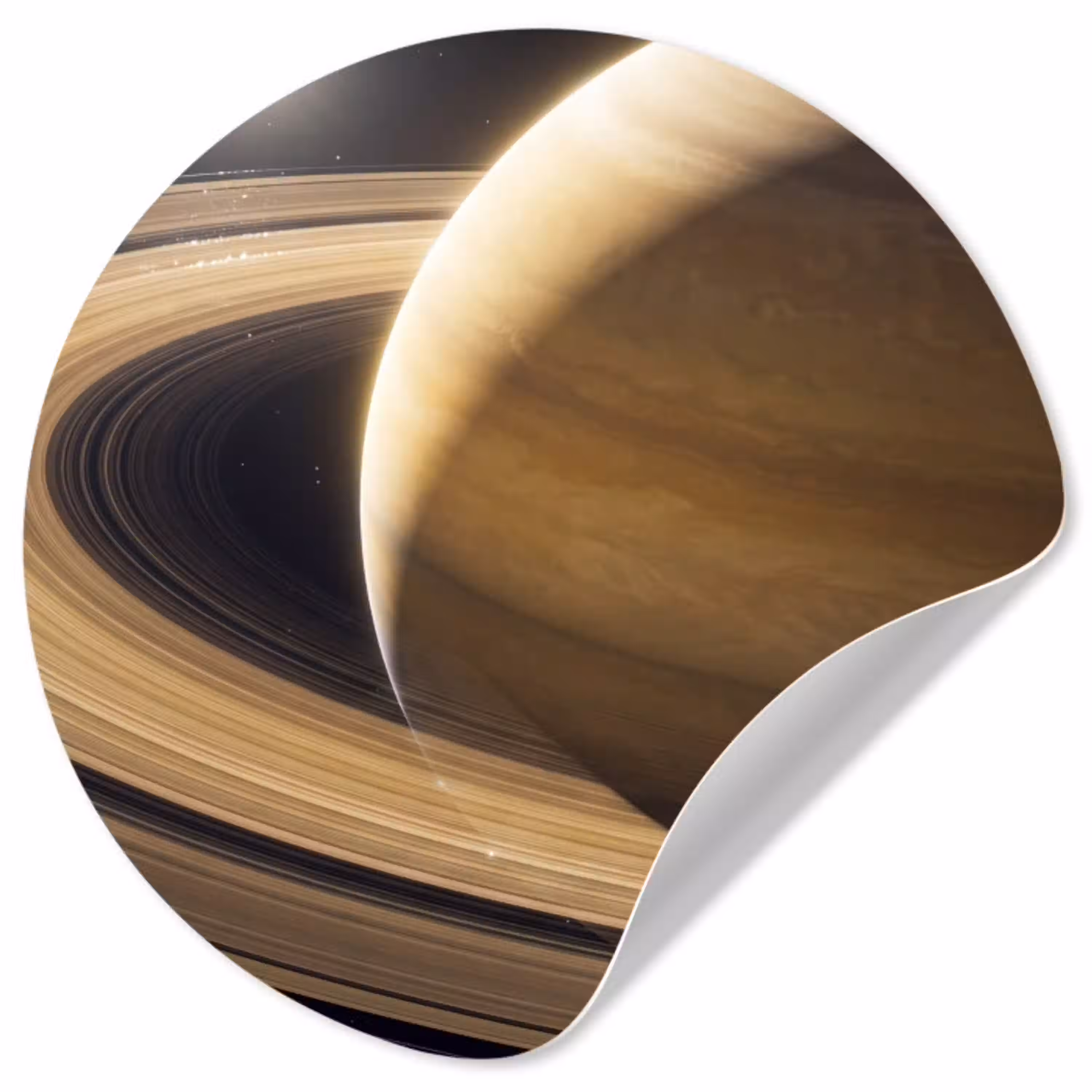 Planeet - Ringen - Ruimte Wandcirkel behangsticker klein -3d