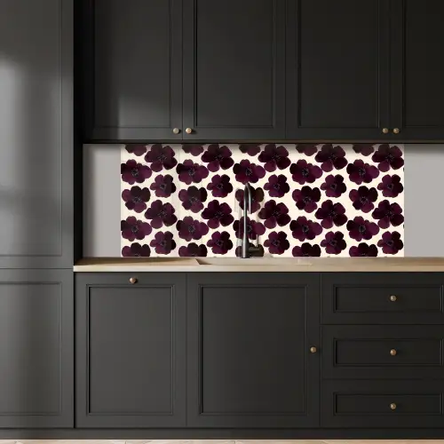 Bloemen - Aquarel - Paars keuken achterwand 2 middel 871 -sfeer1