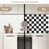 Klassiek - Patroon - Zwart - Wit keuken achterwand 2 middel 871 -voor-na2_NL