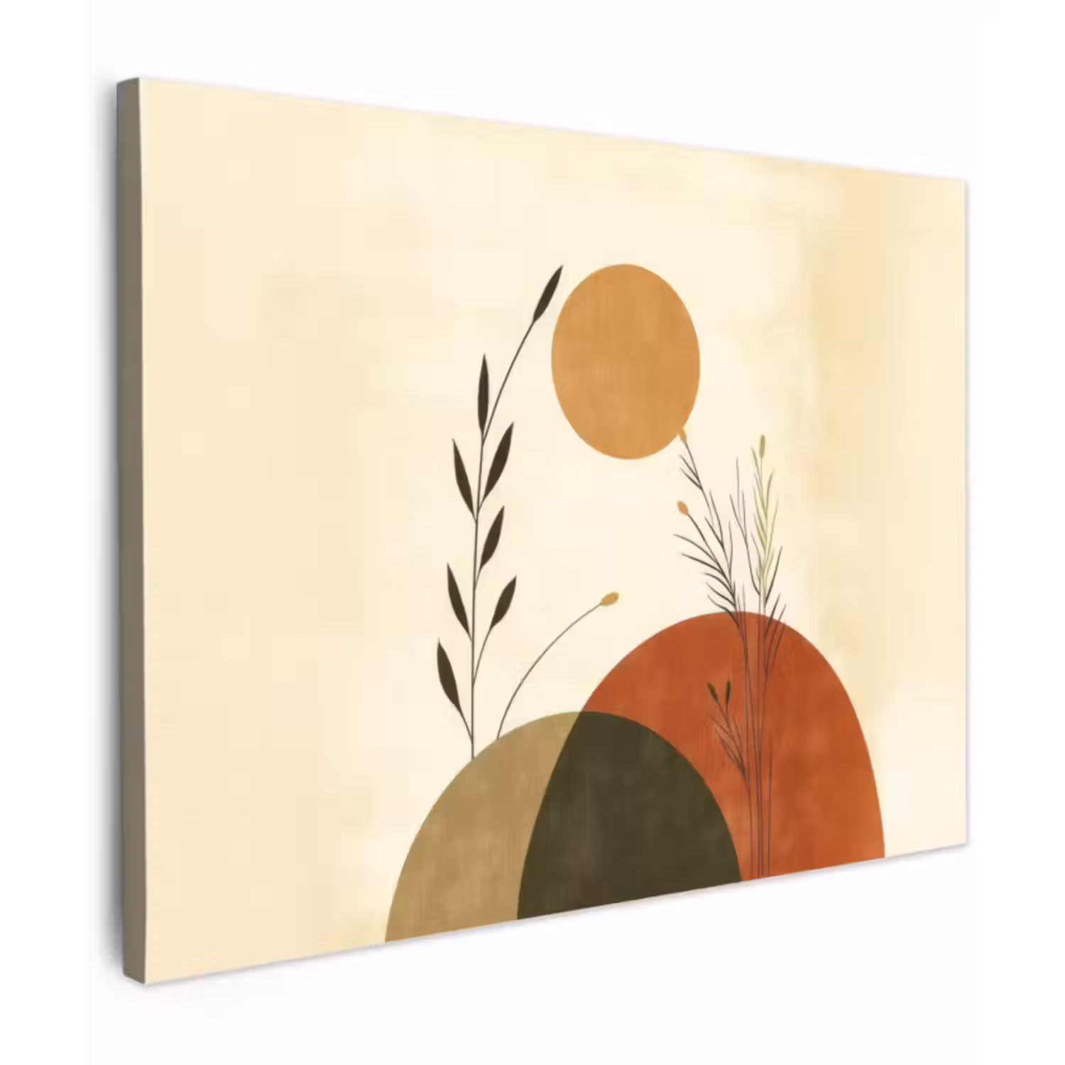Canvas schilderij - Planten - Abstract - Vormen