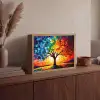 Boom - Kunst - Natuur - Zonsondergang Light Box met batterij (Wandlamp) middel -sfeer2