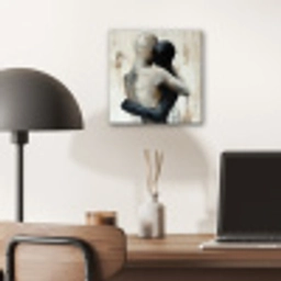 Abstract - Liefde - Zwart wit - Modern aluminium wit klein -sfeer5