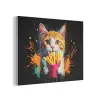 Kat - Eten - Patat - Graffiti - Abstract PET vilt klein -3d