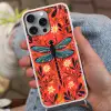 Libel - Blauw - Vleugels - Bladeren Hoesje iPhone 16 Pro Max met koord klein -sfeer3