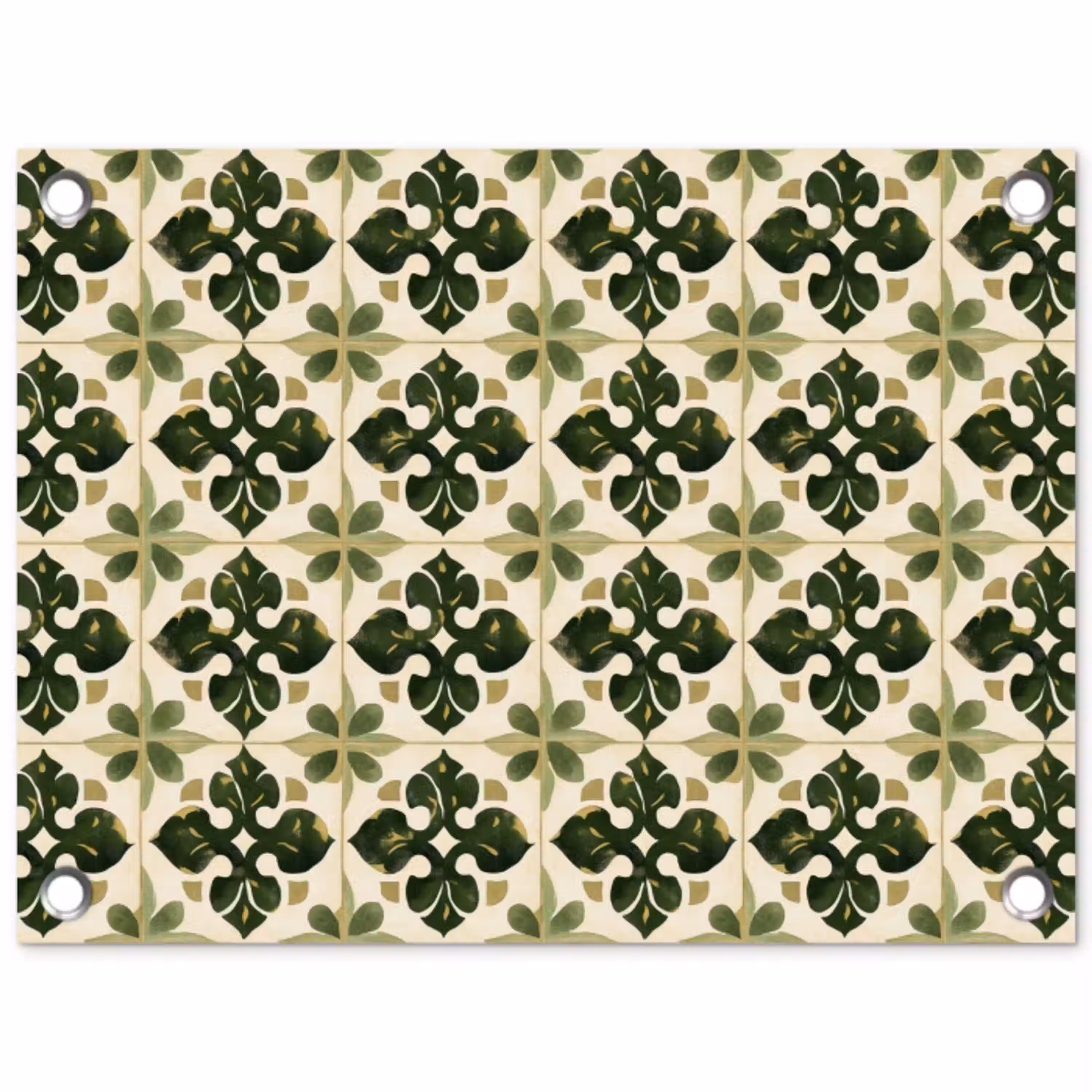 Patroon - Tegel - Groen tuinposter los doek klein 239 -3d