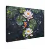 Glasstukjes - Leliebladeren - Vis - Oranje canvas 2cm klein -z3d