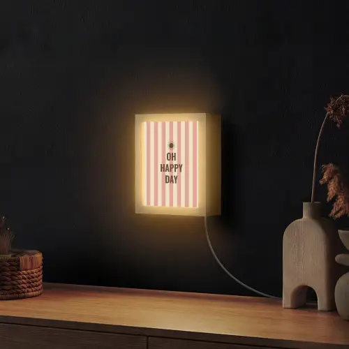 Quote - Zomer - Strepen Light Box met kabel (Wandlamp) klein -sfeer1