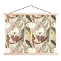 Bloemen - Aquarel - Kleurrijk textielposter latten blank klein 122 -3d