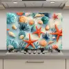Zeesterren - Schelpen - Illustratie - Zand keuken achterwand spatscherm klein -3d_website