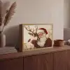 Kerstman - Rendier - Kerst - Christmas Light Box met batterij (Wandlamp) middel -sfeer2