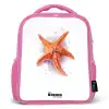 Oranje Zeester Illustratie Kinderrugzak - Roze middel -3d
