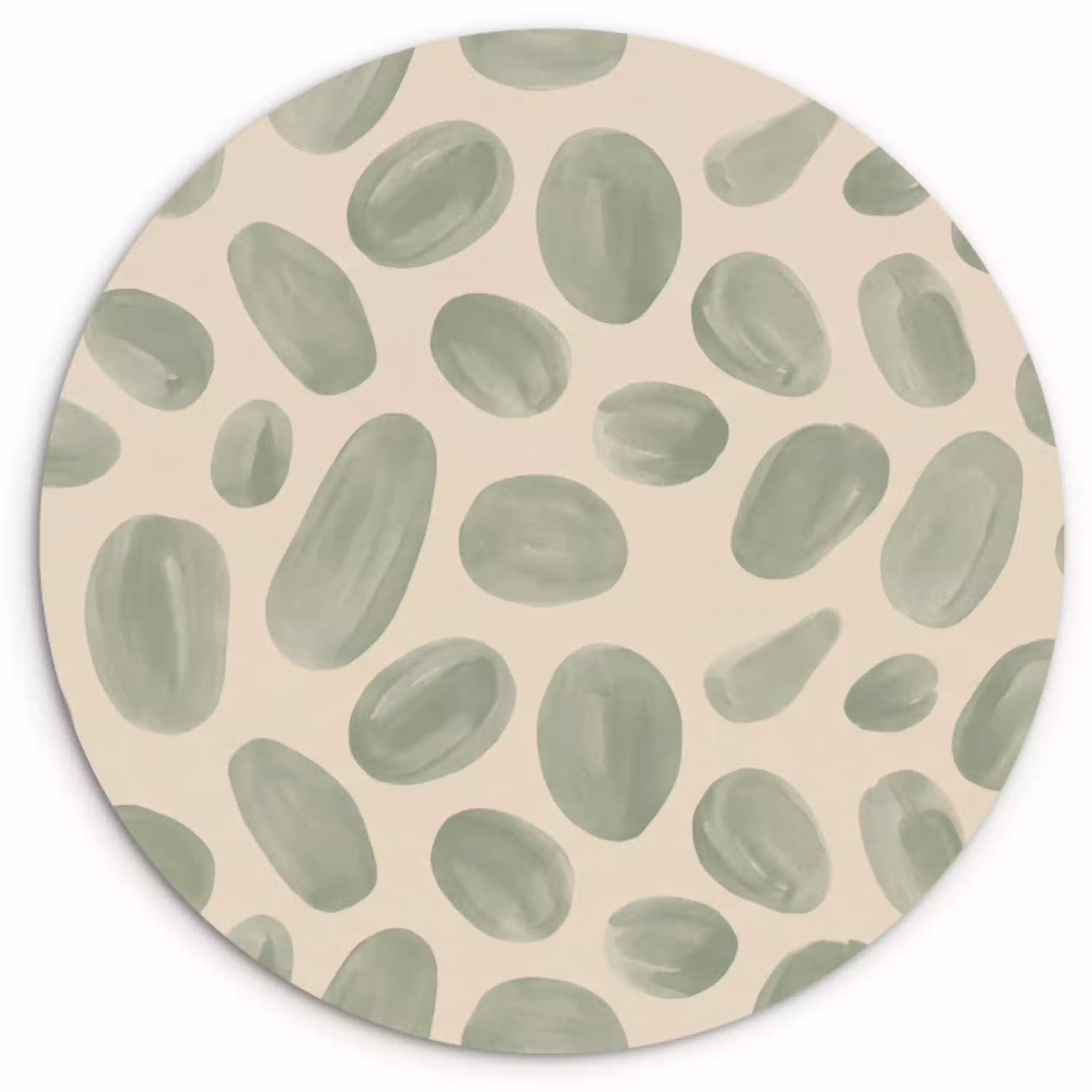 Abstract - Patroon - Organisch - Groen - Modern Wandcirkel kunststof plaat 5mm dik klein -3d