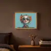 Vrouw - Blauw - Vlinder - Bloemen - Aesthetic Light Box met batterij (Wandlamp) middel -sfeer4