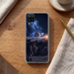 Fantasy - Kosmos - Landschap Telefoonhoesje Samsung Galaxy A12 klein -sfeer1