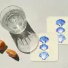 Schelpen - Blauw - Beige onderzetter kurk middel -sfeer4