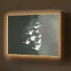 Vogel - Japandi - Groen Light Box met batterij (Wandlamp) middel -z3d_website