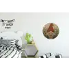 Kerstgnome - Konijntjes - Kleurrijk Wandcirkel aluminium klein -kinderkamer