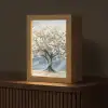 Boom - Winter - Levensboom - Modern - Goud Light Box met kabel (Tafellamp) klein -z3d_website