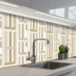 Modern - Geometrisch - Beige keuken achterwand 2 middel 871 -3d_schuin