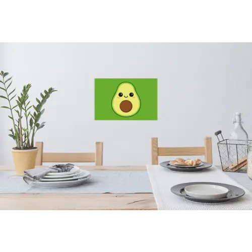 Avocado - Groen - Speels Muursticker klein -eettafel