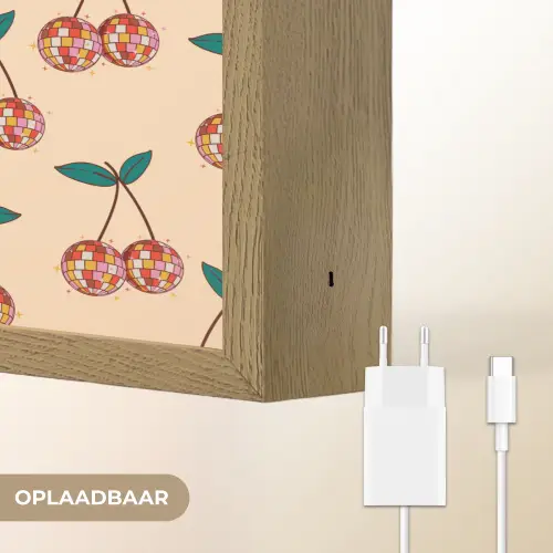 Kers - Disco - Patroon Light Box met batterij (Wandlamp) middel 907 -USP_websiteoplaadbaarNL