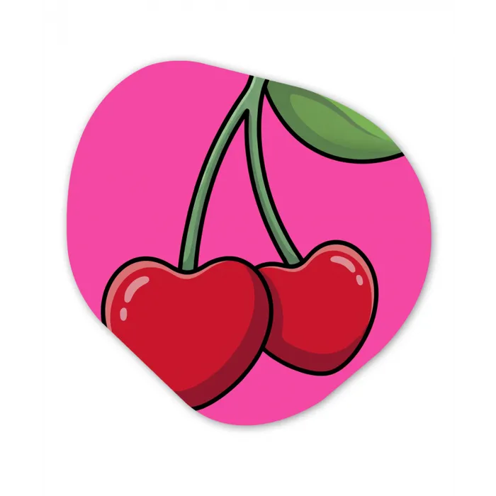 Kers - Roze - Fruit Wandcirkel Organisch Forex 3mm klein -3d