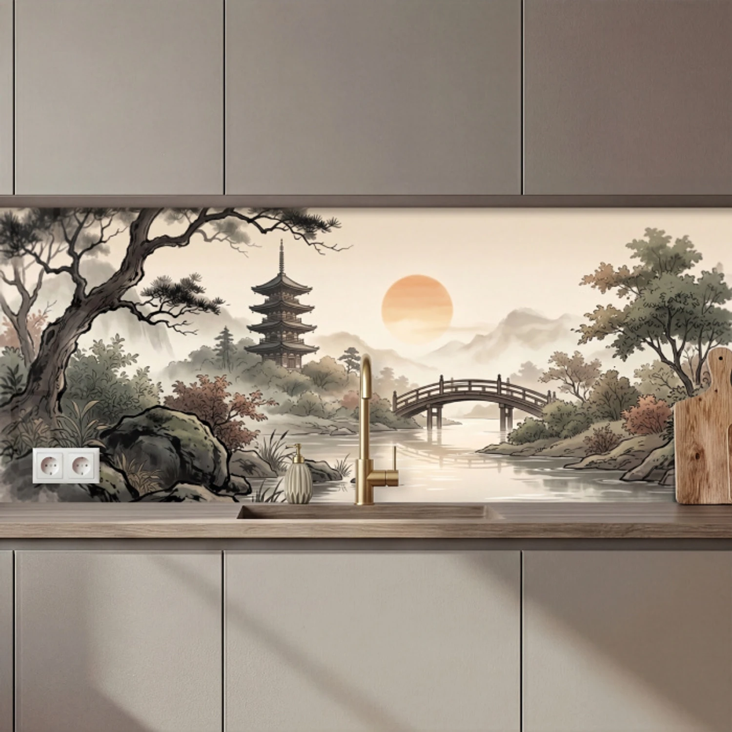 Azië - Landschap - Kleurrijk keuken achterwand 2 middel zz_3dshopping