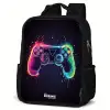 Game - Controller - Kleurrijk Rugzak - Zwart middel -schuin