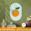 Fruit - Sinaasappel - Oranje Wandcirkel Ovaal Forex klein -sfeer2