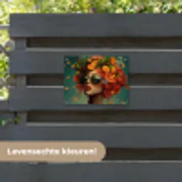 Vrouw - Sinaasappel - Bessen - Oranje tuinposter los doek klein -sfeer3