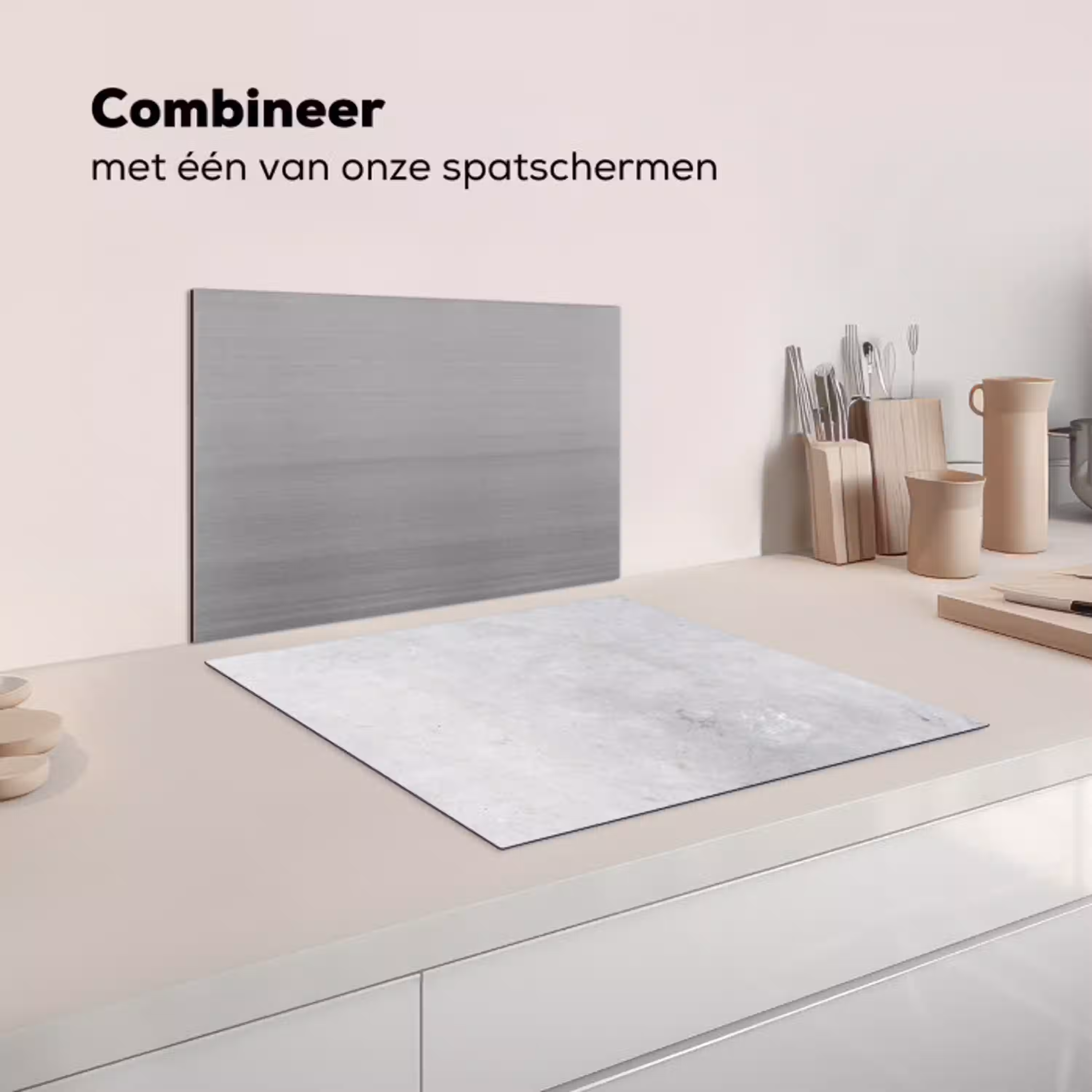 Verwering - Beton - Structuren - Vintage - Industrieel - Grijs Inductie beschermer vinyl 3mm middel -wsfeer7_website