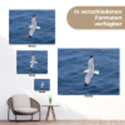 Zeemeeuw - Oceaan - Blauw tuinposter los doek klein -Xsfeer9_DE