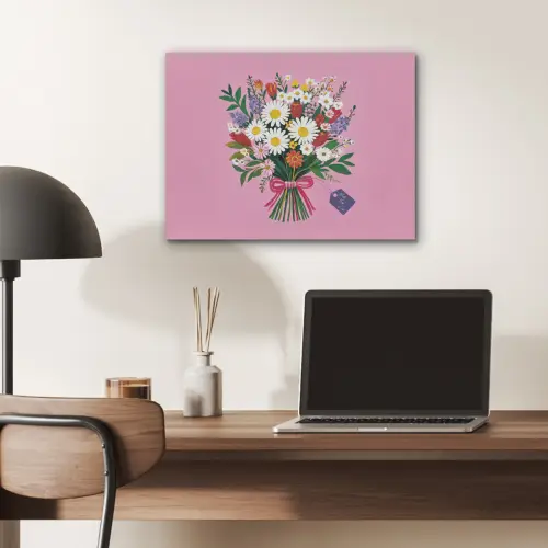 Bloemen - Quote - Kaartje - Kleurrijk PET vilt klein -sfeer5
